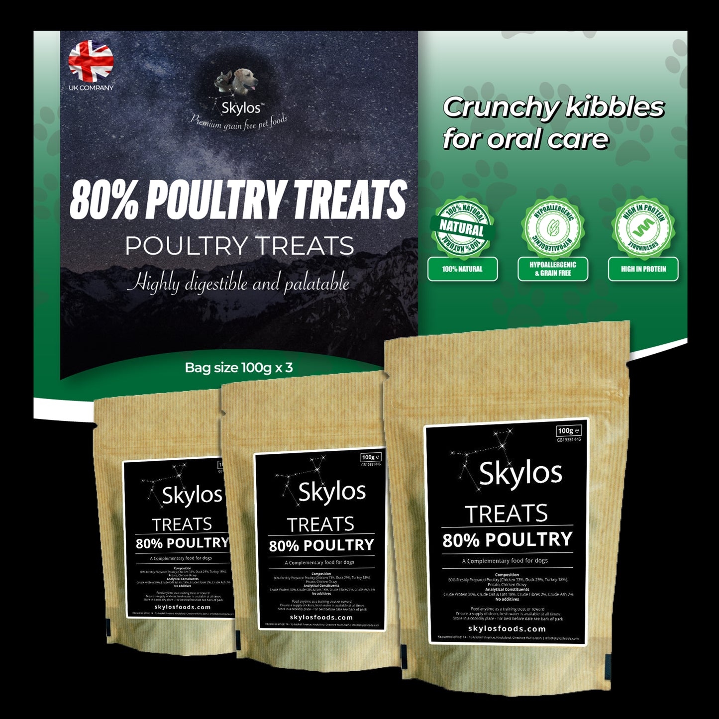 80% Poultry Treats