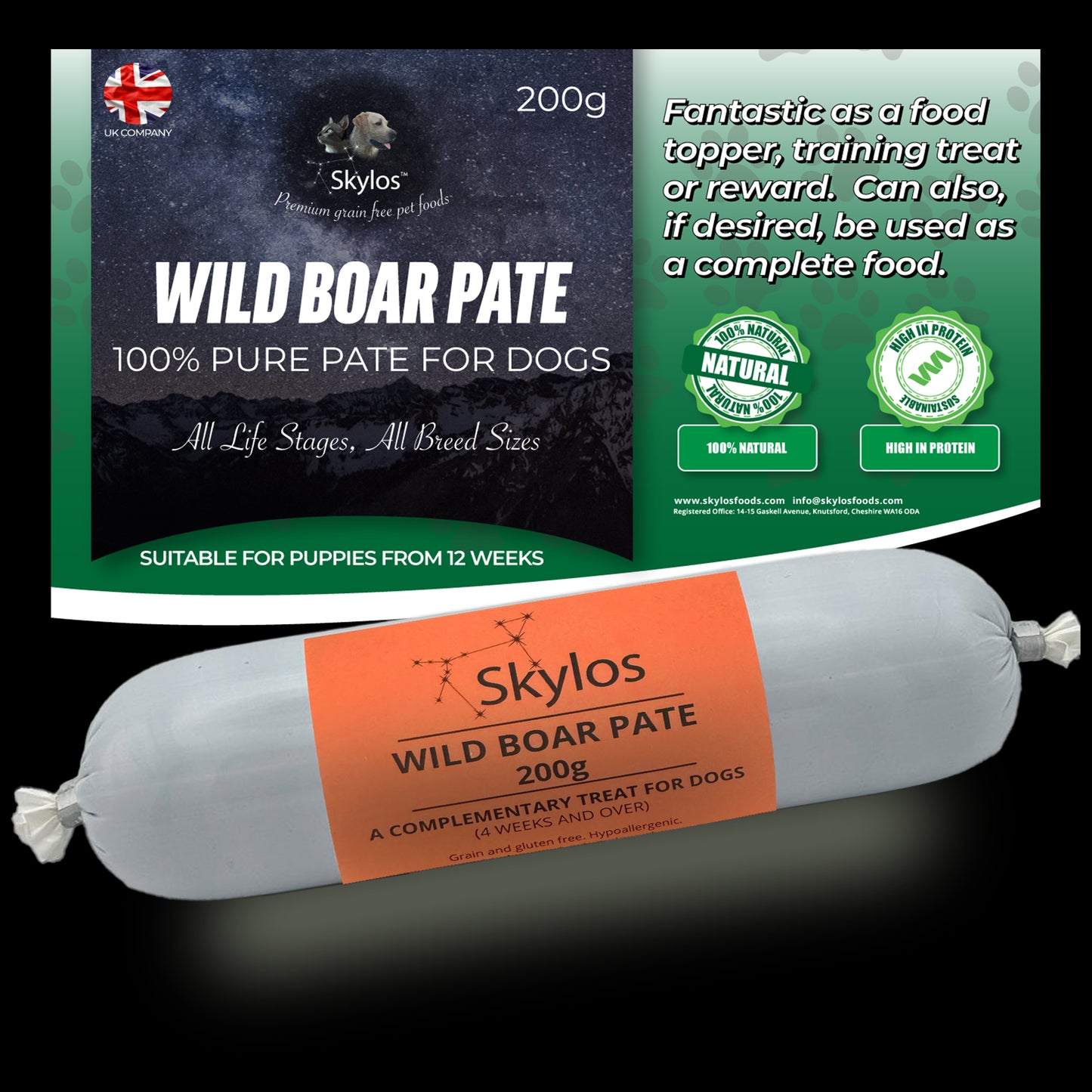 Skylos Pate in 9 Flavours and 2 Sizes
