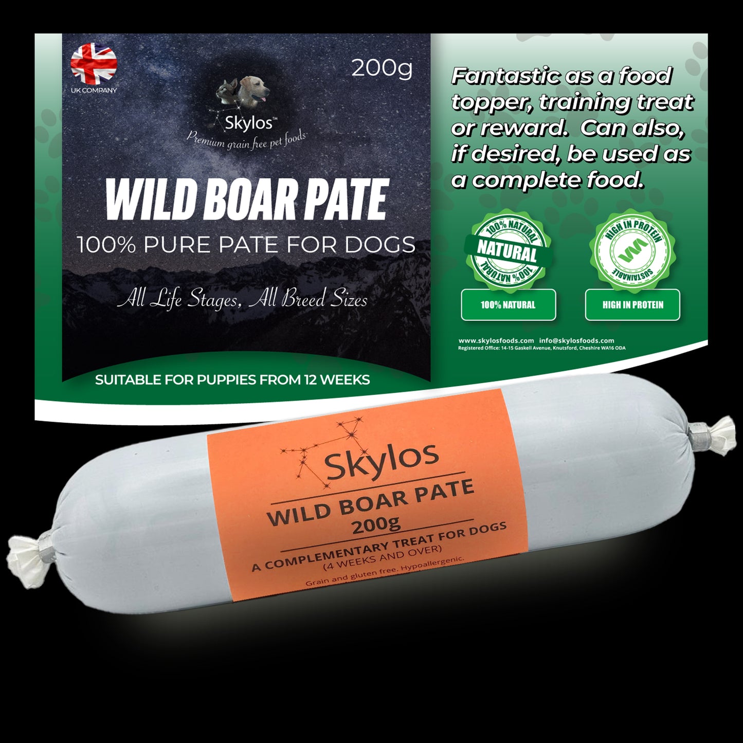 Skylos Pate in 9 Flavours and 2 Sizes