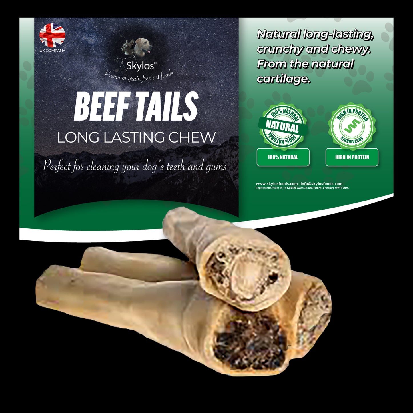 Boredom Buster - 1kg Beef Tendons, Beef Tails and Chicken Feet