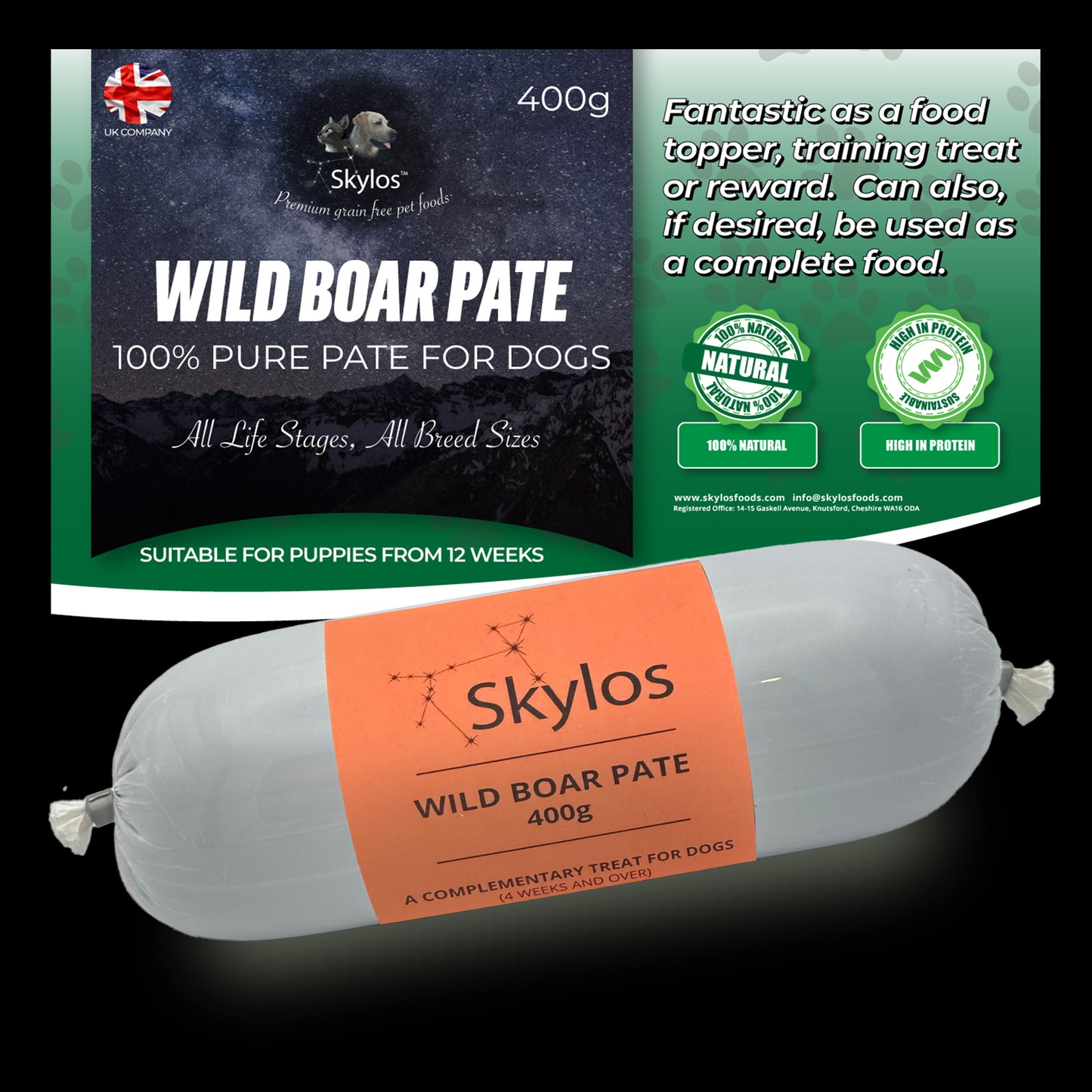 Skylos Pate in 9 Flavours and 2 Sizes